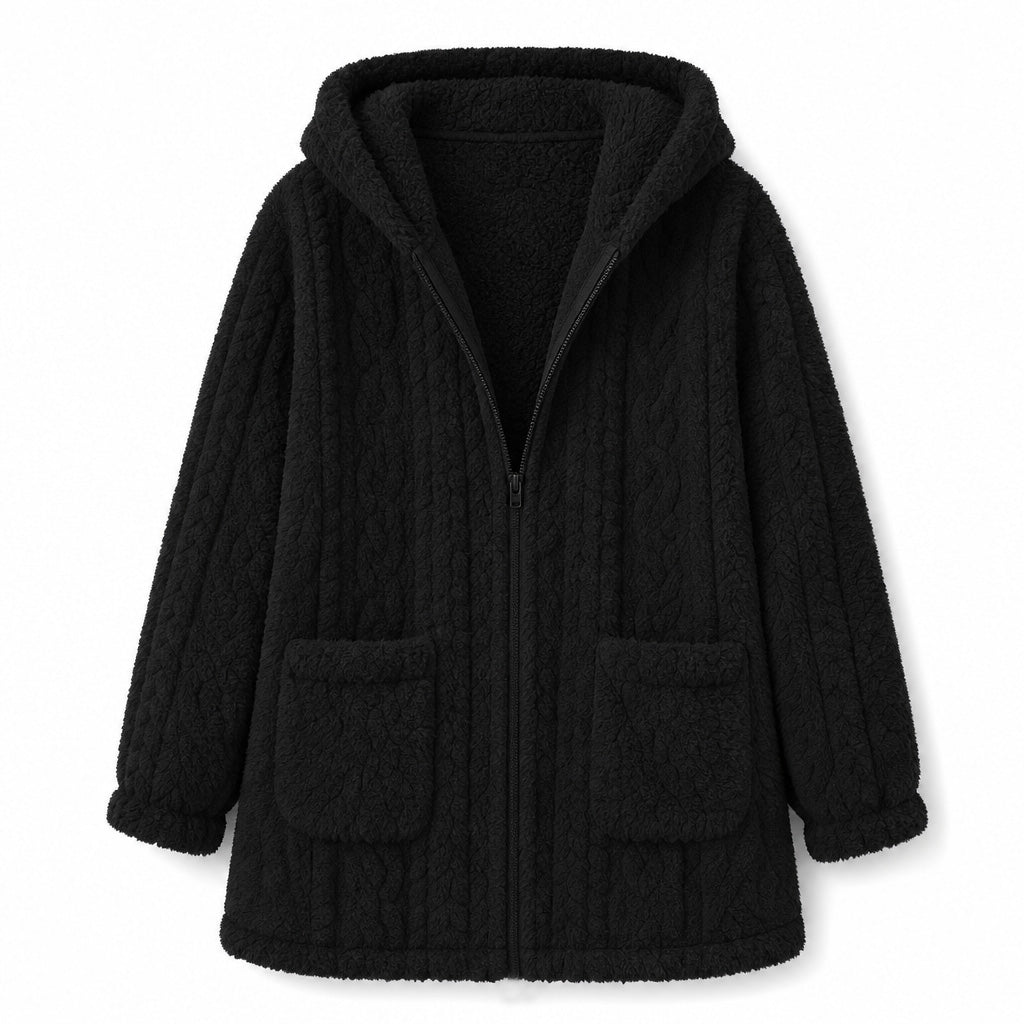 🔥 50% RABATT 🔥 Uformell Kosedress for Kvinner – Ensfarget Design & Myk Pels – Komfortabel, Varm & Allsidig for Høst & Vinter 🧸✨