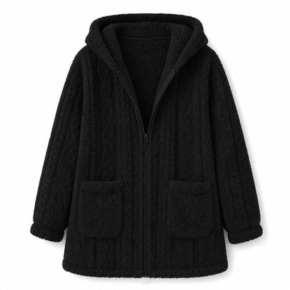 🔥 50% RABATT 🔥 Uformell Kosedress for Kvinner – Ensfarget Design & Myk Pels – Komfortabel, Varm & Allsidig for Høst & Vinter 🧸✨