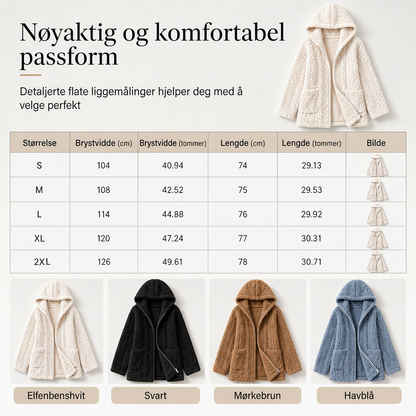 🔥 50% RABATT 🔥 Uformell Kosedress for Kvinner – Ensfarget Design & Myk Pels – Komfortabel, Varm & Allsidig for Høst & Vinter 🧸✨