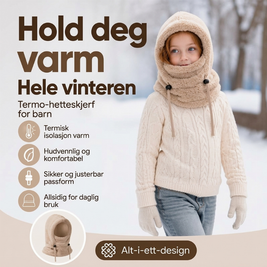 🔥 50% RABATT 🔥 Vindtett & Isolerende Sykkelbalaklava for Barn – Varm, Pustende & Komfortabel for Vinteren 🚴❄️