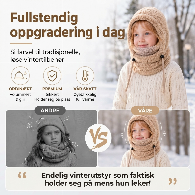 🔥 50% RABATT 🔥 Vindtett & Isolerende Sykkelbalaklava for Barn – Varm, Pustende & Komfortabel for Vinteren 🚴❄️