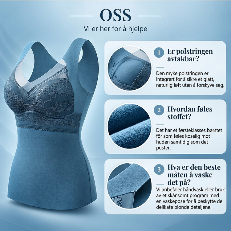 Slank varmende camisole for kvinner med innebygd BH – Myk og støttende hverdagsfavoritt ✨👚💫