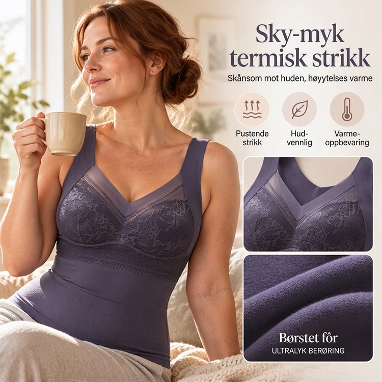 Slank varmende camisole for kvinner med innebygd BH – Myk og støttende hverdagsfavoritt ✨👚💫