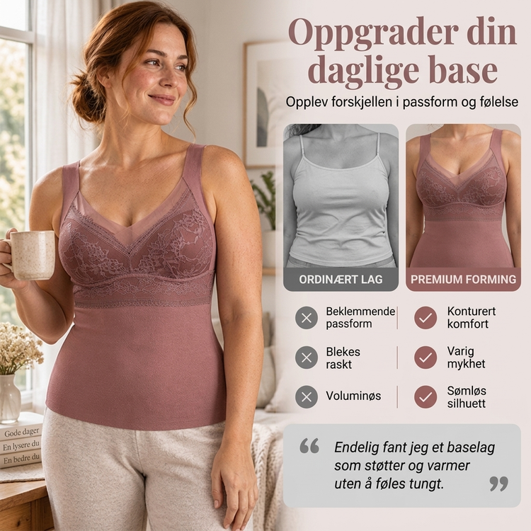Slank varmende camisole for kvinner med innebygd BH – Myk og støttende hverdagsfavoritt ✨👚💫