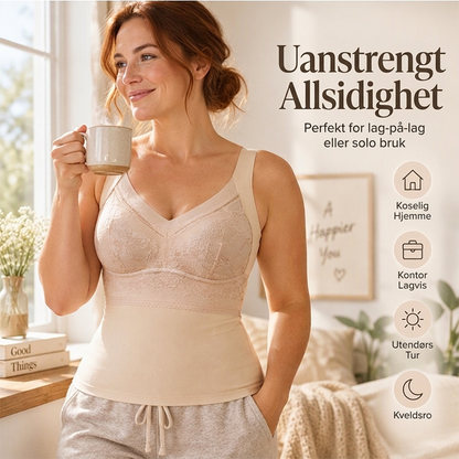 Slank varmende camisole for kvinner med innebygd BH – Myk og støttende hverdagsfavoritt ✨👚💫