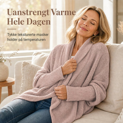 Bomullsstrikket åpen cardigan med vid vingeerm for kvinner – perfekt til høst og vinter