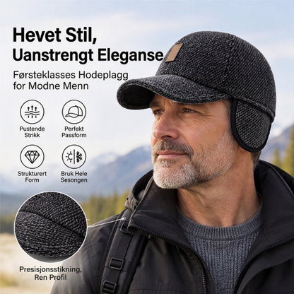 【Kjøp 1 få 1 gratis】🧢 Klassisk vinterlue for menn med skjulte øreklapper – Holder deg varm i minusgrader