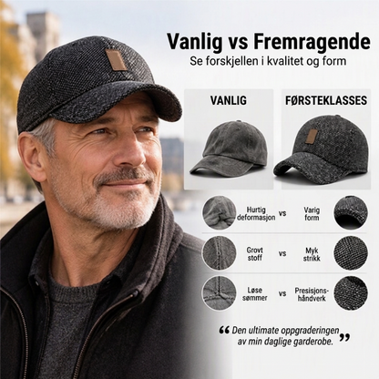 【Kjøp 1 få 1 gratis】🧢 Klassisk vinterlue for menn med skjulte øreklapper – Holder deg varm i minusgrader