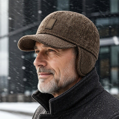 【Kjøp 1 få 1 gratis】🧢 Klassisk vinterlue for menn med skjulte øreklapper – Holder deg varm i minusgrader