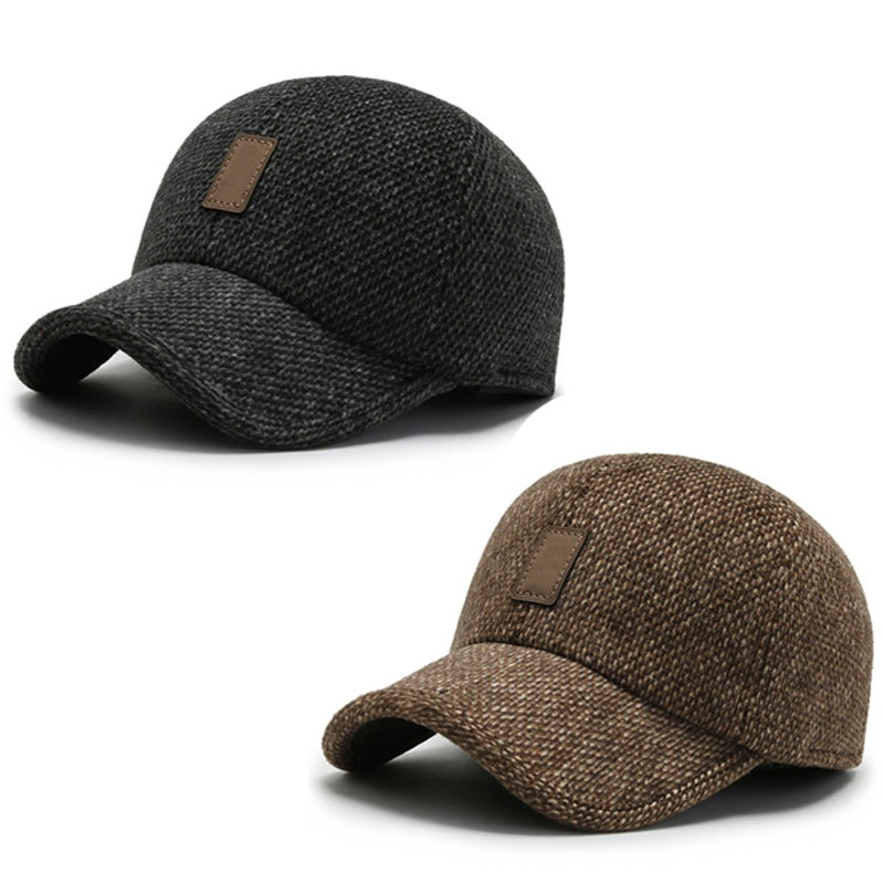 【Kjøp 1 få 1 gratis】🧢 Klassisk vinterlue for menn med skjulte øreklapper – Holder deg varm i minusgrader