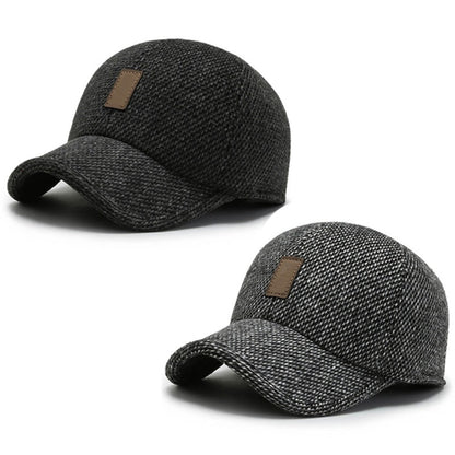 【Kjøp 1 få 1 gratis】🧢 Klassisk vinterlue for menn med skjulte øreklapper – Holder deg varm i minusgrader