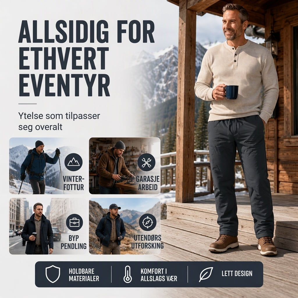 Varme termobukser for unisex – komfortable ute hele vinteren