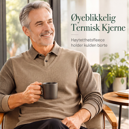 Langermet genser for menn med todelt look
