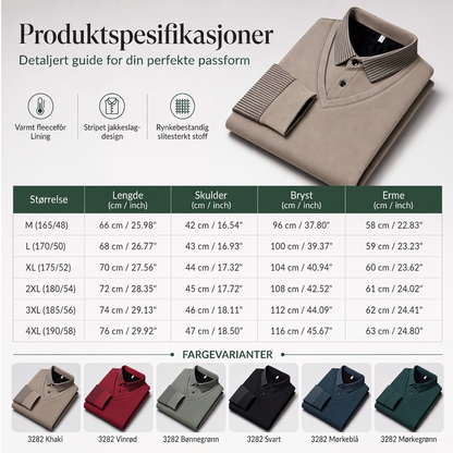 Langermet genser for menn med todelt look