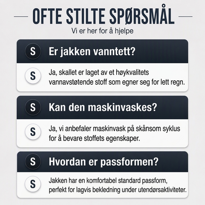 🌬️🧥Vindtett herrejakke i flere farger – for utendørs bruk
