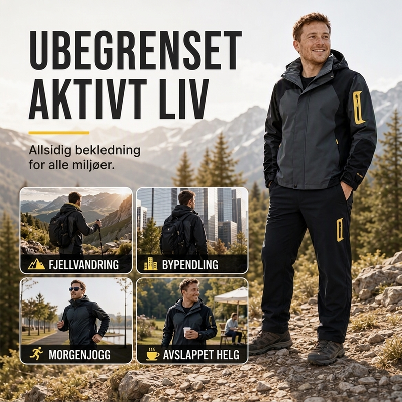 🌬️🧥Vindtett herrejakke i flere farger – for utendørs bruk