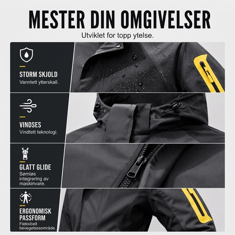 🌬️🧥Vindtett herrejakke i flere farger – for utendørs bruk