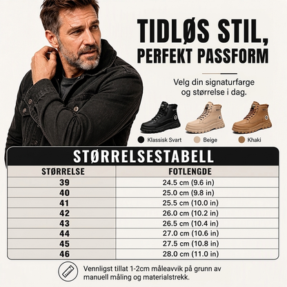 👢 Vinterstøvler for menn med sklisikker såle og varmt fôr