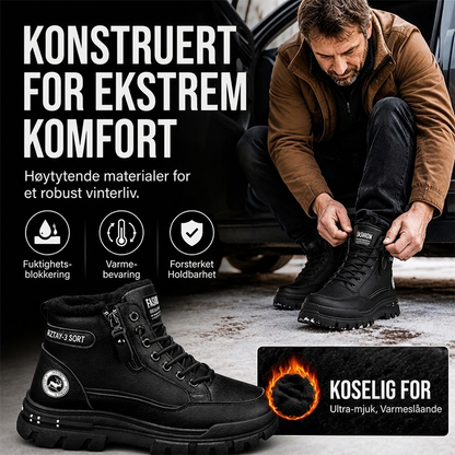 👢 Vinterstøvler for menn med sklisikker såle og varmt fôr