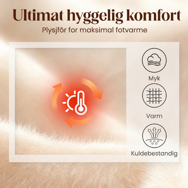 🥿 Varme tøfler for damer – mykt fôr og tykk såle