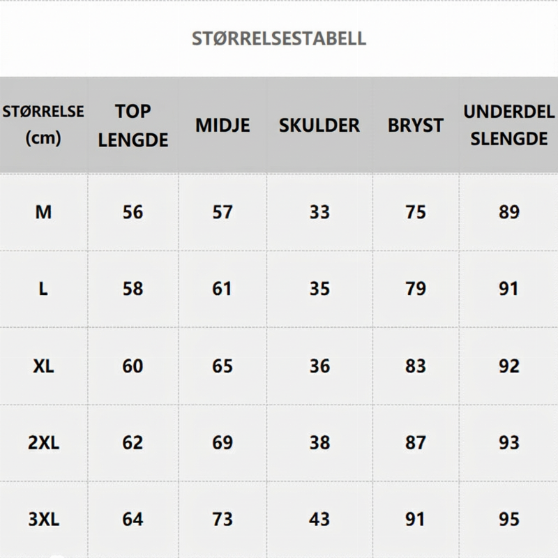 🧣 Termoundertøysett med 4-veis stretch