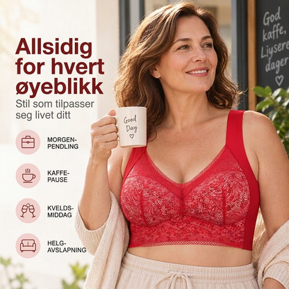 🌟💟 En sømløst, mønstret blonder-BH med støtte, spesiellt designet for kvinner