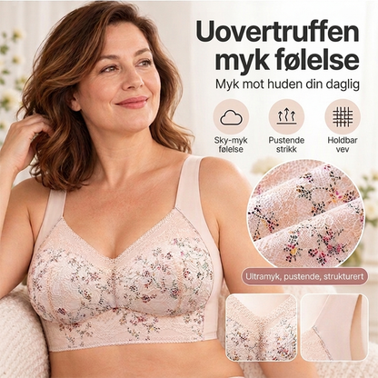 🌟💟 En sømløst, mønstret blonder-BH med støtte, spesiellt designet for kvinner