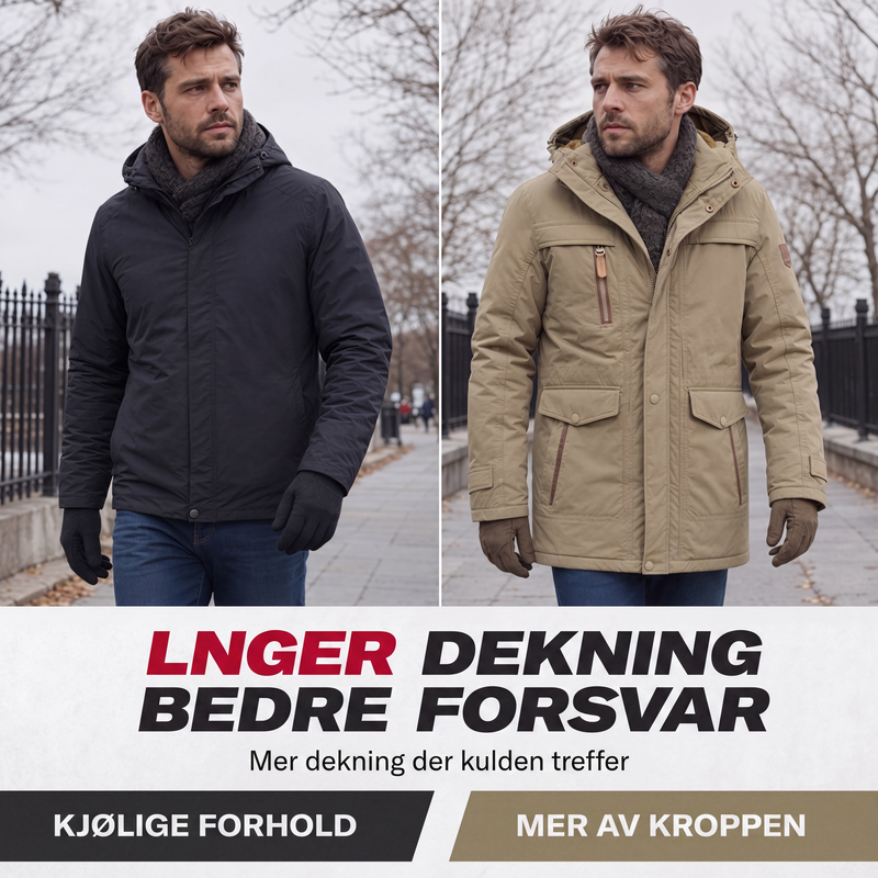 🧥 Vindtett termojakke for menn – lett og varm