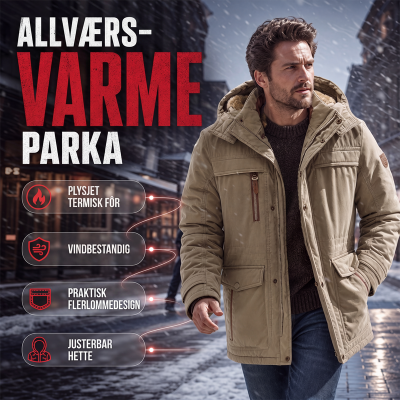 🧥 Vindtett termojakke for menn – lett og varm