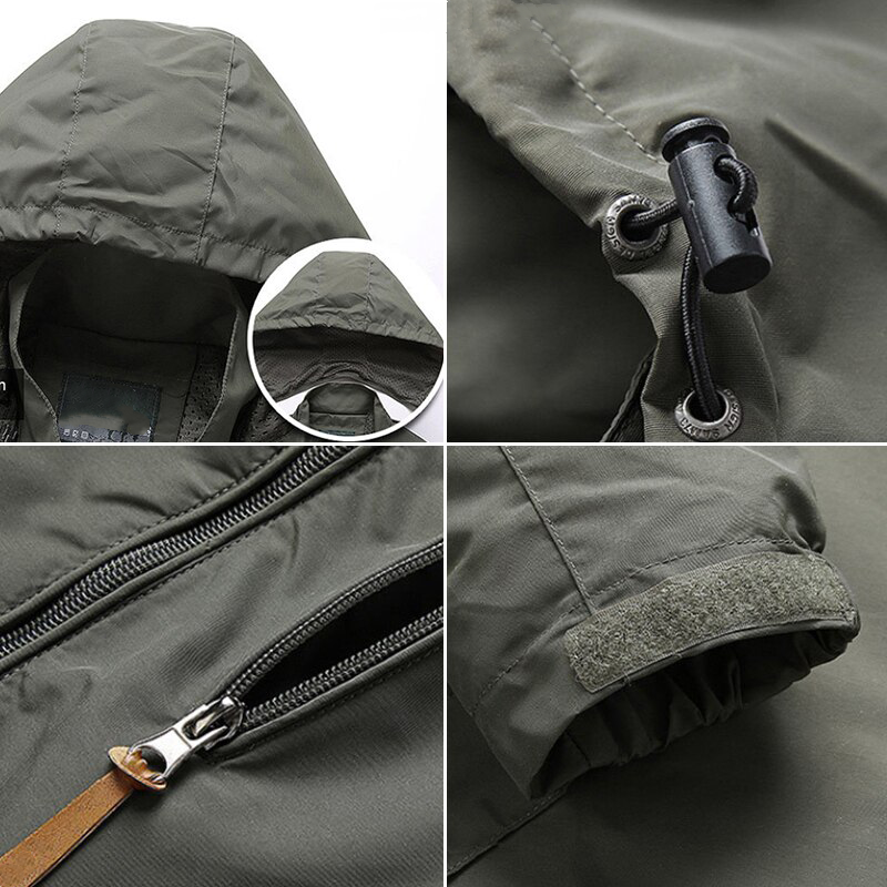 🧥 Vindtett klatrejakke for menn – vanntett softshell