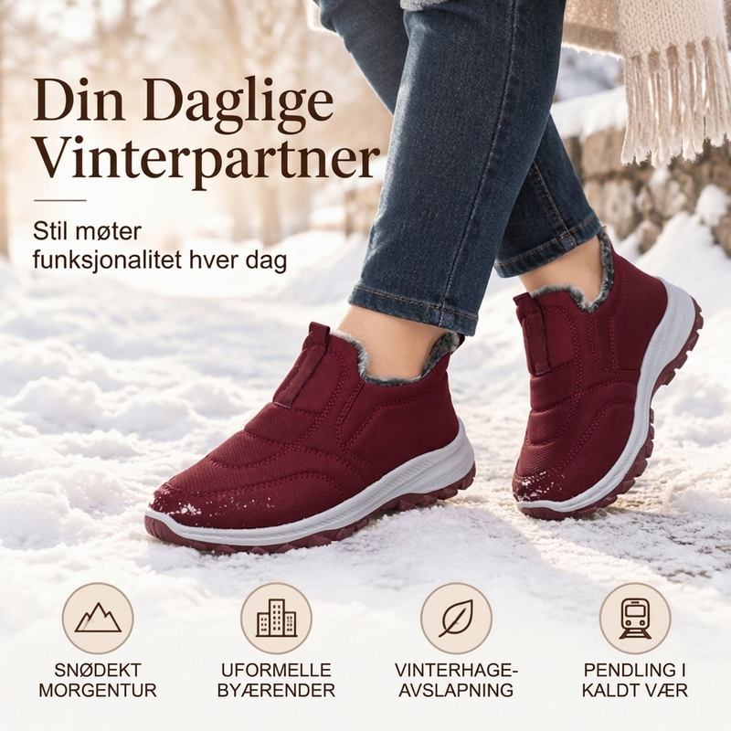 🧦 Varme, sklisikre påtrekksko for unisex
