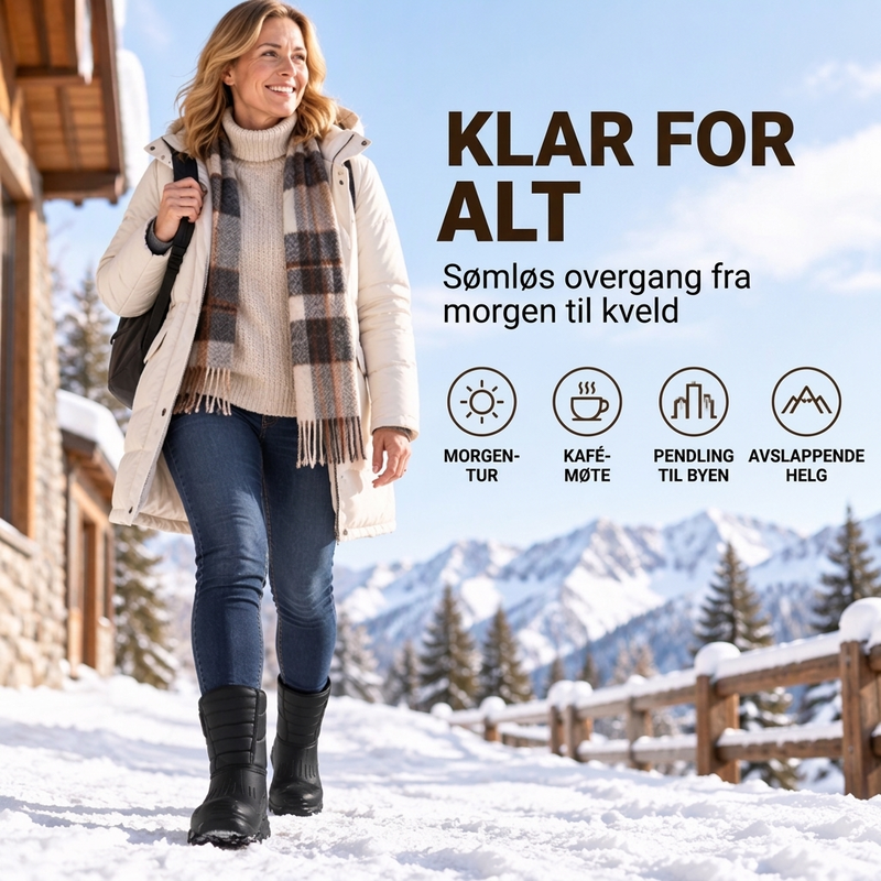 🥾 Vannavstøtende snøstøvler for unisex – plysjfôr og sklisikre