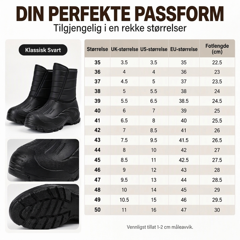 🥾 Vannavstøtende snøstøvler for unisex – plysjfôr og sklisikre
