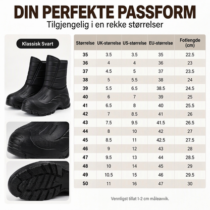 🥾 Vannavstøtende snøstøvler for unisex – plysjfôr og sklisikre