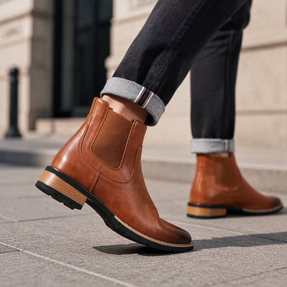 🥾 Chelseastøvler for menn – vintage-stil uten lisser