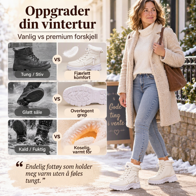 Ankelstøvler for kvinner – varme og med plysjfôr