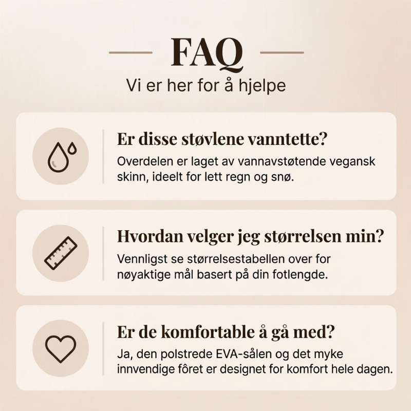 Ankelstøvler for kvinner – varme og med plysjfôr
