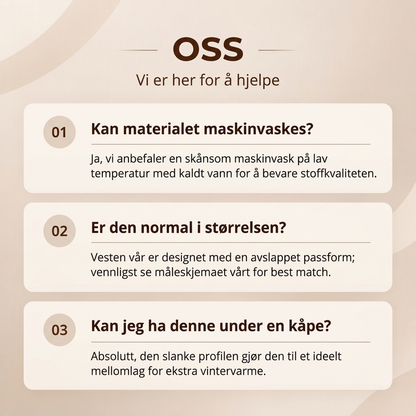 Termisk, børstet vest medstående krage for kvinner
