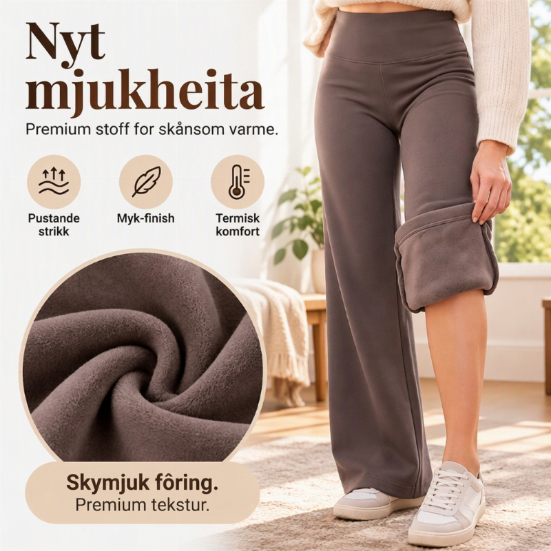 Damebukse i flaredesign med høy midje og myk fôring