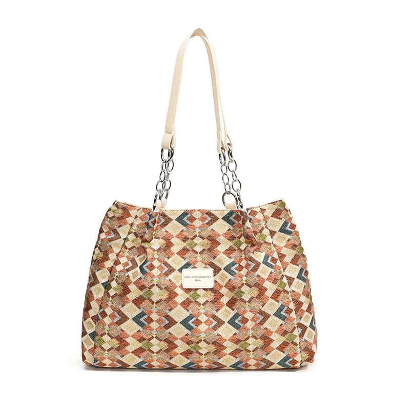 Tote bag med leopardmønster for kvinner