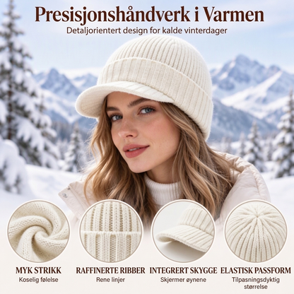 【1+1 gratis】Varm strikket lue med brem – unisex