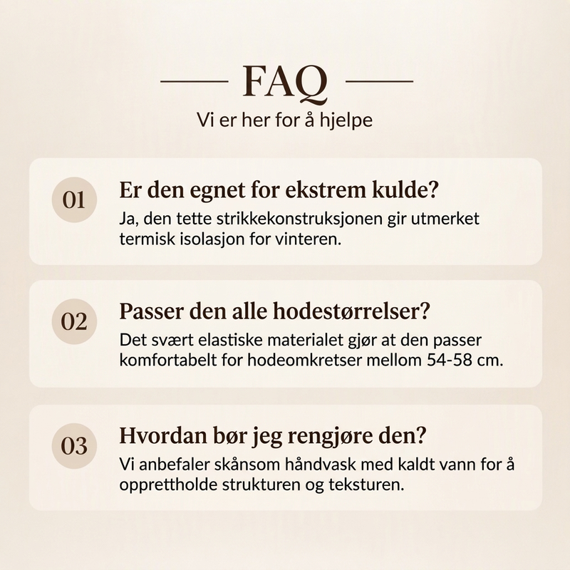 【1+1 gratis】Varm strikket lue med brem – unisex