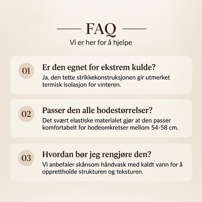 【1+1 gratis】Varm strikket lue med brem – unisex