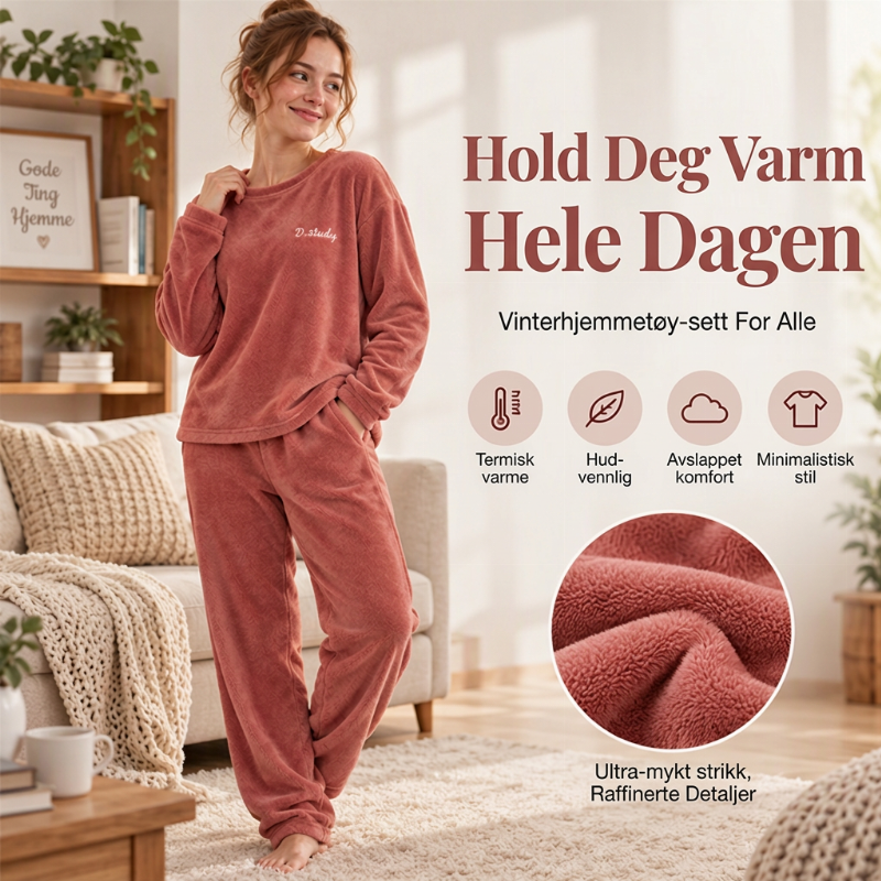 Pyjamasett i korallfleece for kvinner – koselig og varmt