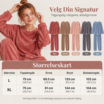 Pyjamasett i korallfleece for kvinner – koselig og varmt