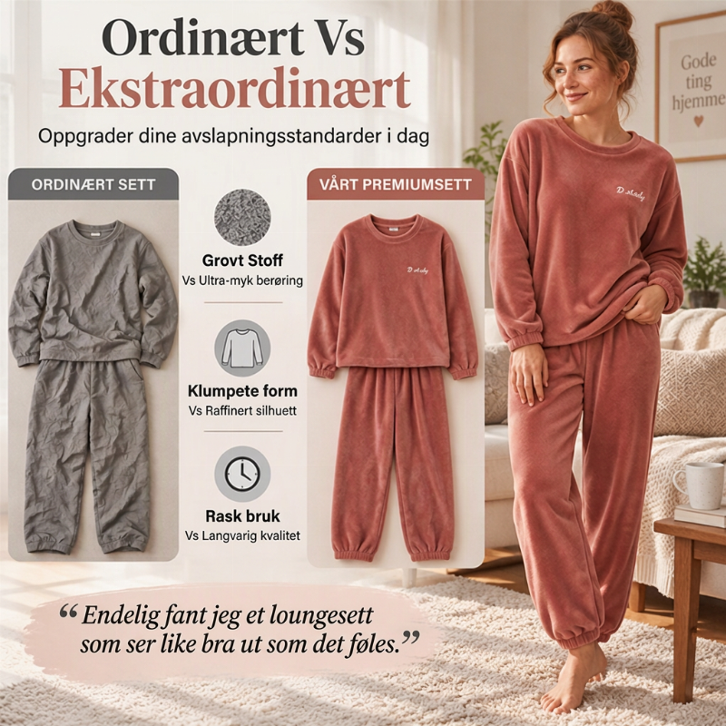 Pyjamasett i korallfleece for kvinner – koselig og varmt