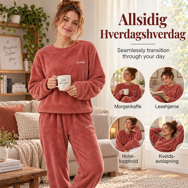 Pyjamasett i korallfleece for kvinner – koselig og varmt