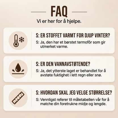 Vannavvisende herrebukse med fleecefôr og cargo-lommer