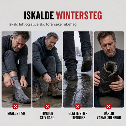 Komfortable vintersko for herrer – varme slip-on-sko med myk såle