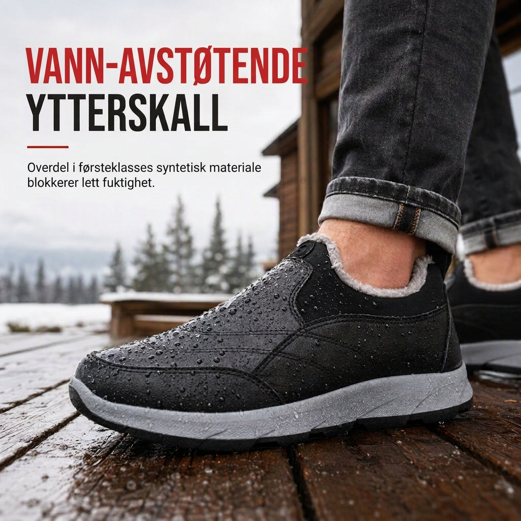 Komfortable vintersko for herrer – varme slip-on-sko med myk såle